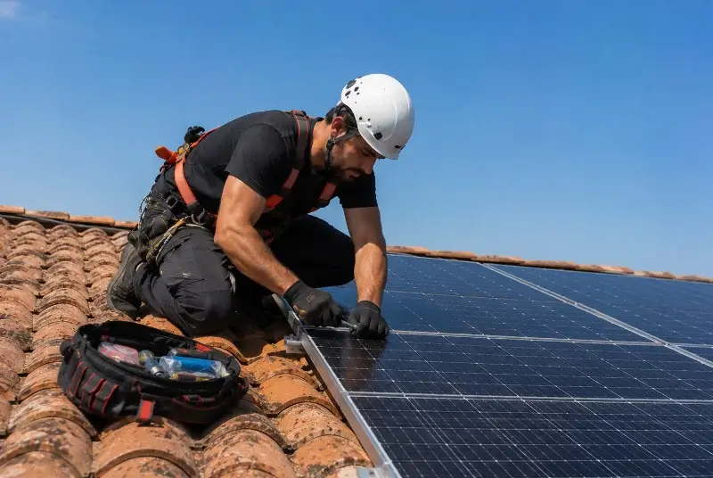 Maintenance et monitoring de panneaux solaires à Barzan